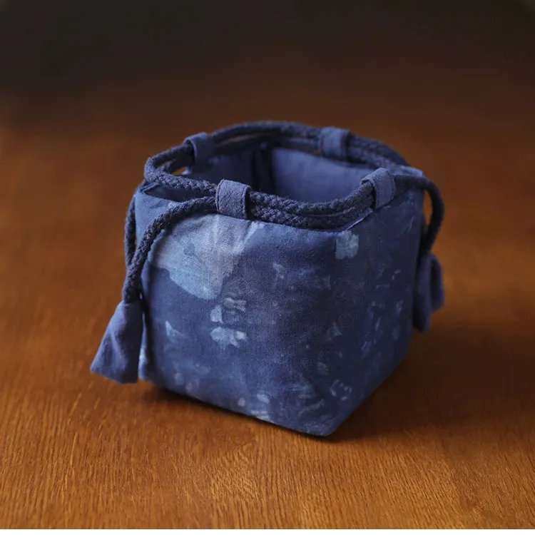 Gohobi Dyed Fabric Teaware Storage Travel Bag