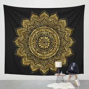 Hippie Tapestry Printed Lotus Tapestry Bohemia Mandala Tapestry Serviette Plage Wall Hanging For Wall Decoration Yoga Mat New