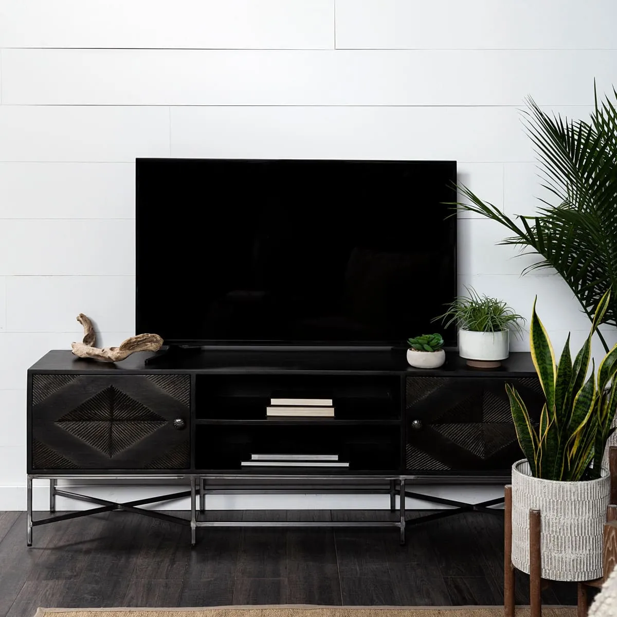 Hogarth Media Console Brown Wood