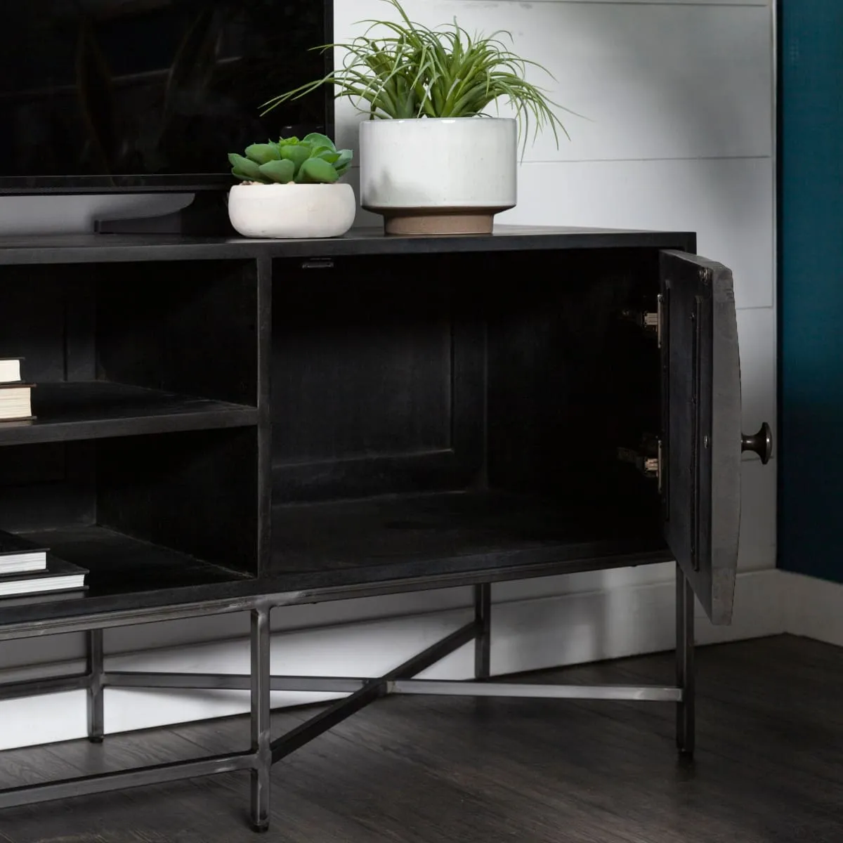 Hogarth Media Console Brown Wood