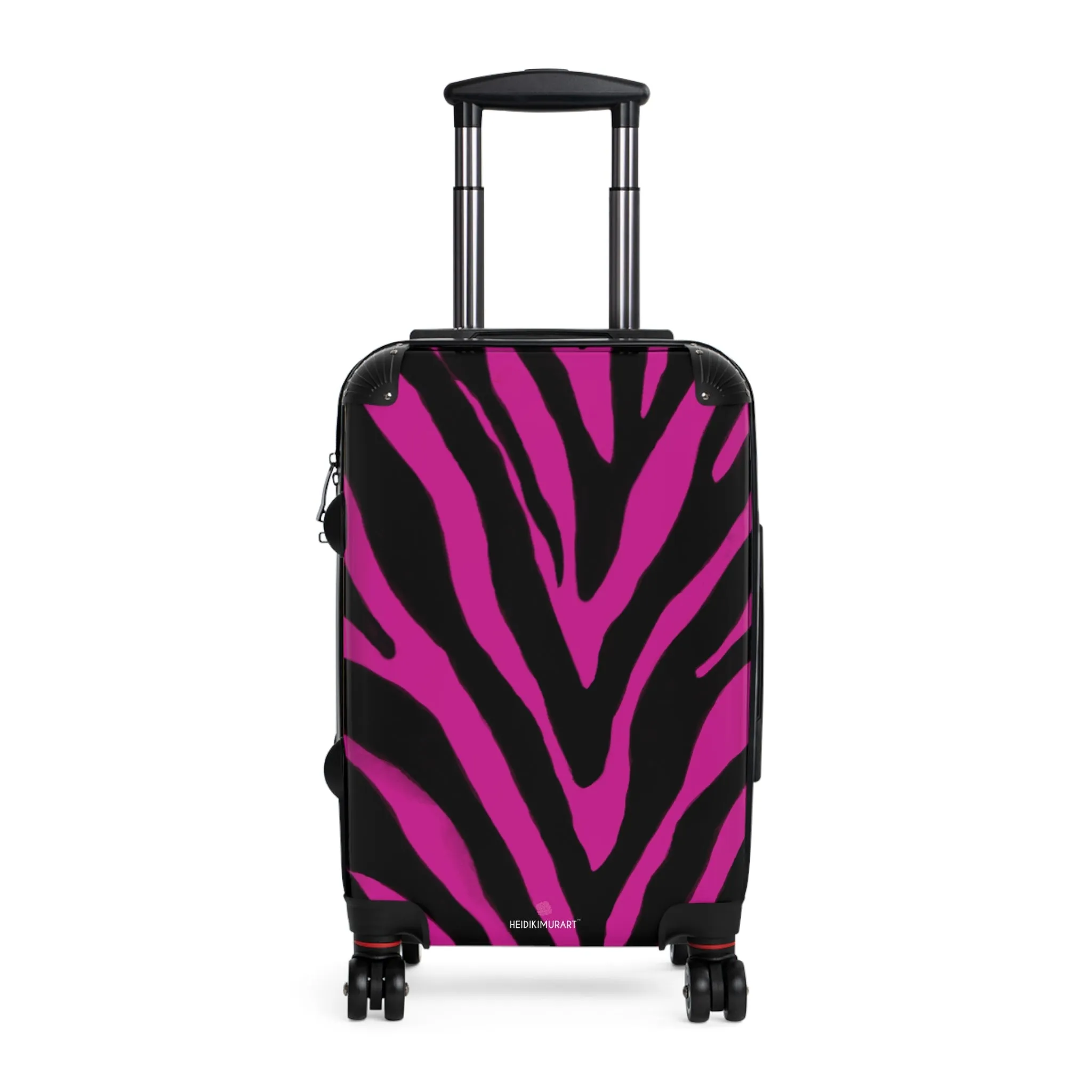 Hot Pink Zebra Print Suitcases, Zebra Print Best Suitcases, Travel Bag Suitcases (Small, Medium, Large)