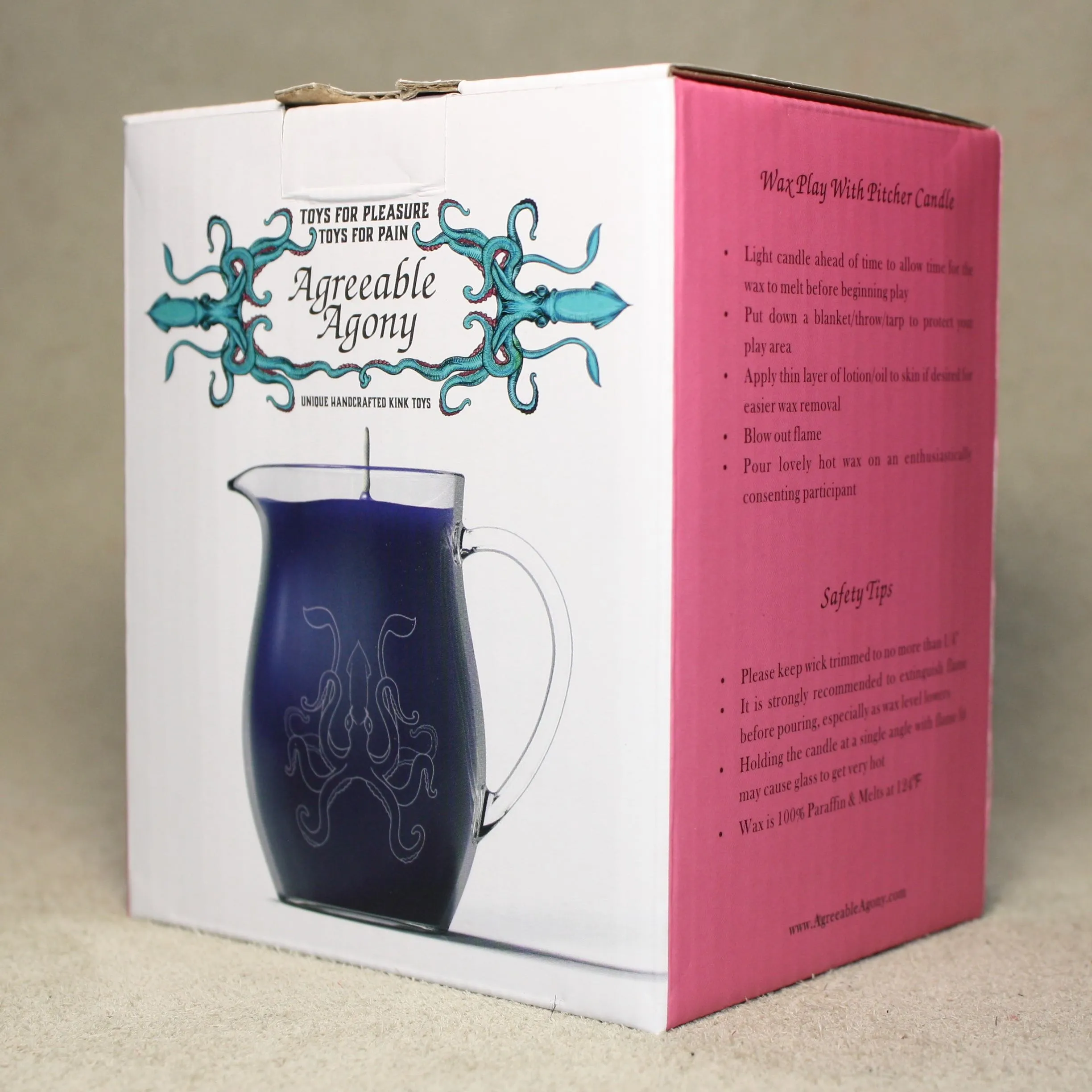 Hot Wax & Bondage Rope Starter Kit – Pitcher Candle & MFP Rope with Storage bag