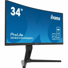 iiyama ProLite XCB3494WQSN-B1 34" 1500R Curved Monitor with USB-C Dock and KVM Switch