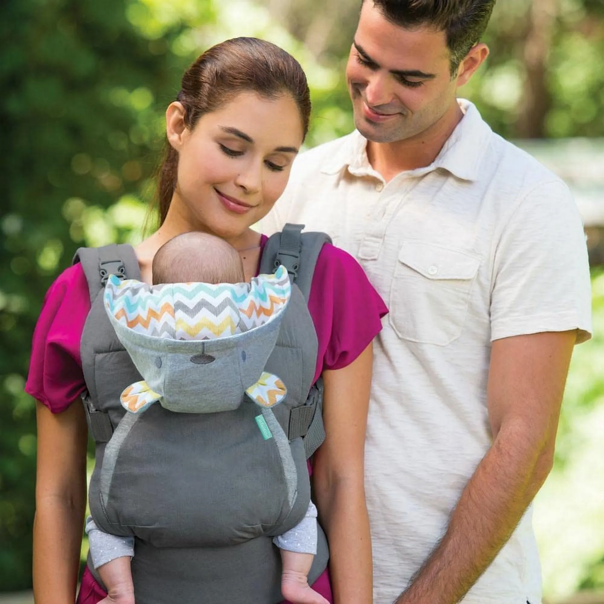 Infantino Cuddle Up Ergonomic Hoddie 2-way Carrier™ Grey Birth to 36 Months