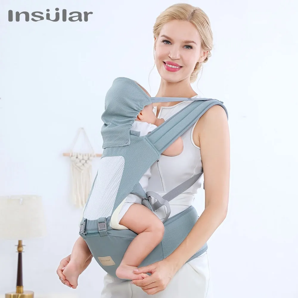 Insular Multifunctional Baby Carrier with Hip Seat Lumbar Support Waist Stool