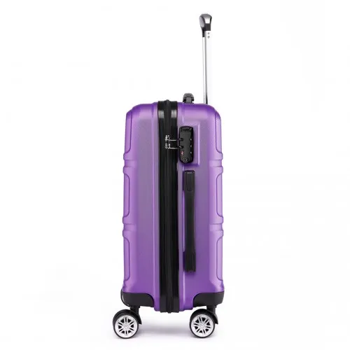 Kono ABS 24-Inch Durable & Stylish Purple Suitcase with TSA Lock & 360° Swivel Wheels