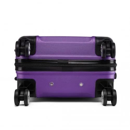 Kono ABS 24-Inch Durable & Stylish Purple Suitcase with TSA Lock & 360° Swivel Wheels