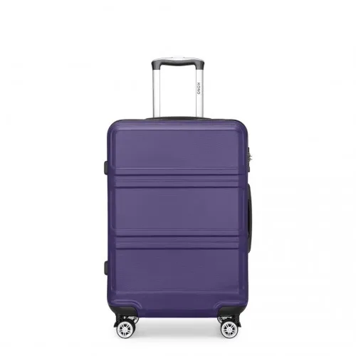 Kono ABS 24-Inch Durable & Stylish Purple Suitcase with TSA Lock & 360° Swivel Wheels