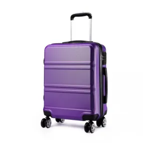 Kono ABS 24-Inch Durable & Stylish Purple Suitcase with TSA Lock & 360° Swivel Wheels