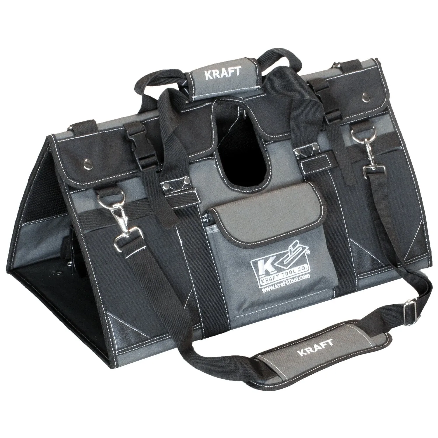 Kraft Tool CC1008 EZY-Tote Tool Carrier with 48" Round End Bull Float, EZY-Tilt II Bracket, and (4) 6 Ft. 1-3/8" Button Handles