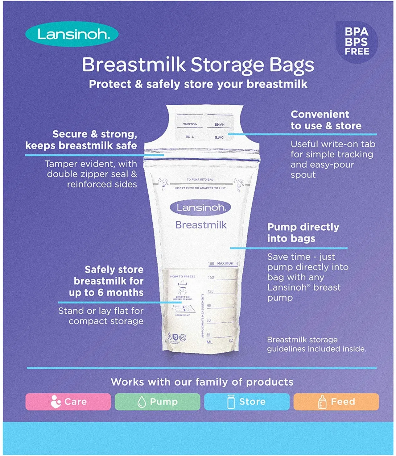 Lansinoh 25 Breastmilk Storage Bags