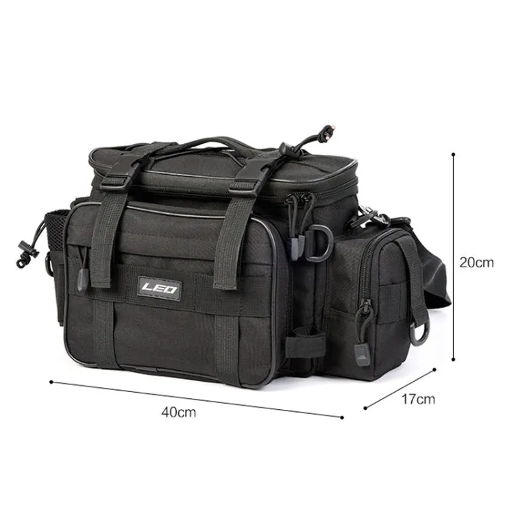 LEO 27852 Multifunctional Luya Bag Fishing Gear Shoulder Bag Outdoor Photography Bag(Black)