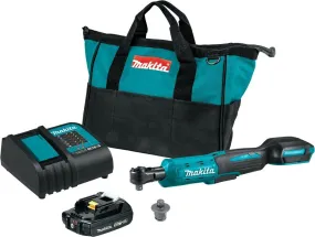 Makita (XRW01SR1) 18V LXT® 3/8" / 1/4" Sq. Drive Ratchet Kit (2.0Ah)