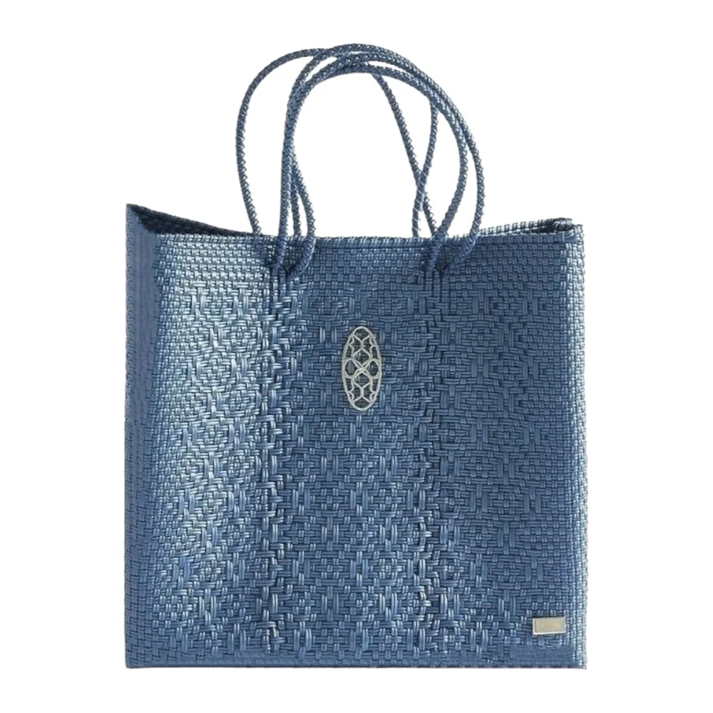 MEDIUM DENIM BLUE TOTE BAG