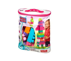 Mega Bloks Building Blocks Assorted Pink 60 pcs