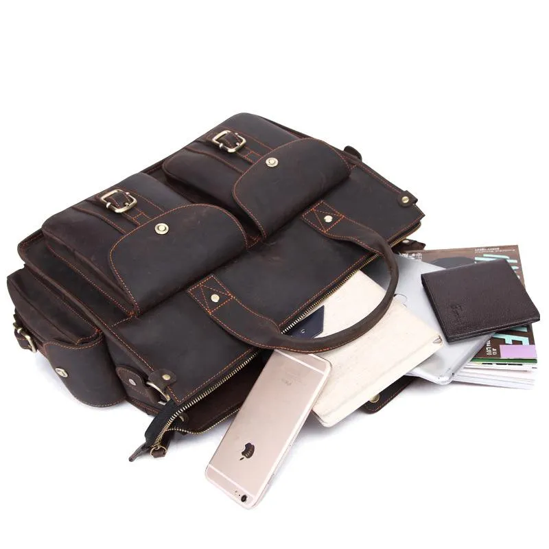 Men's business messenger bag 14 inch briefcase computer bag