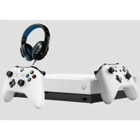 Microsoft Xbox One S 500GB Gaming Console White 2 Controller Included BOLT AXTION Bundle Refurbished