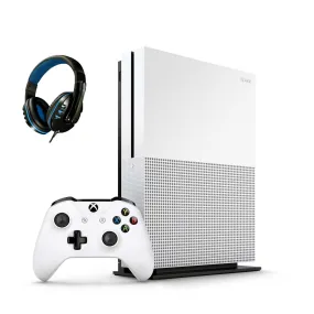 Microsoft Xbox One S 500GB Gaming Console White with BOLT AXTION Bundle Refurbished