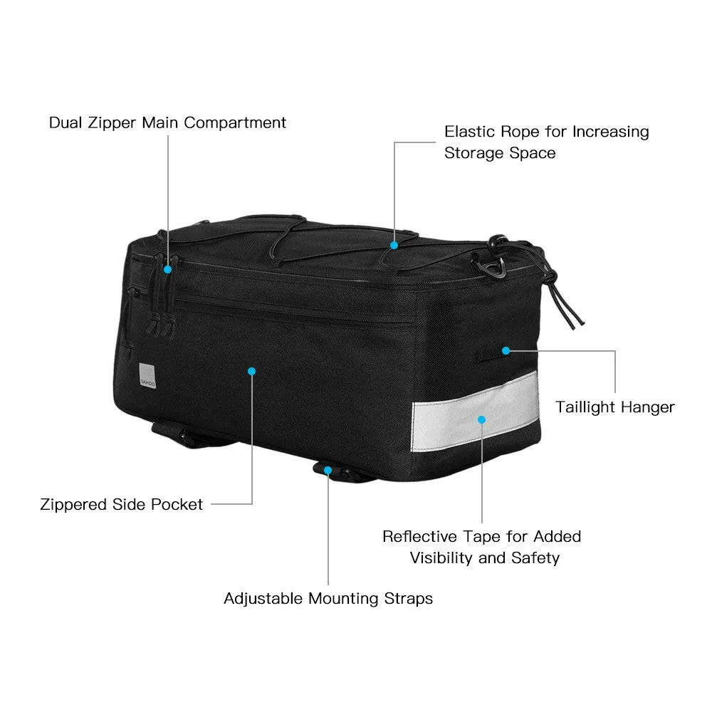 Multi Function Cycling Insulated Trunk Cooler Bag Bicycle Bike Rear Seat Bag Luggage Rack Pannier Bag