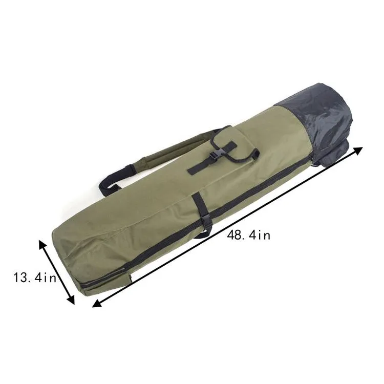 Multifunctional Fishing Rod Bag Fishing Tackle Bag Fishing Supplies,Size: 123x34cm(Brown)