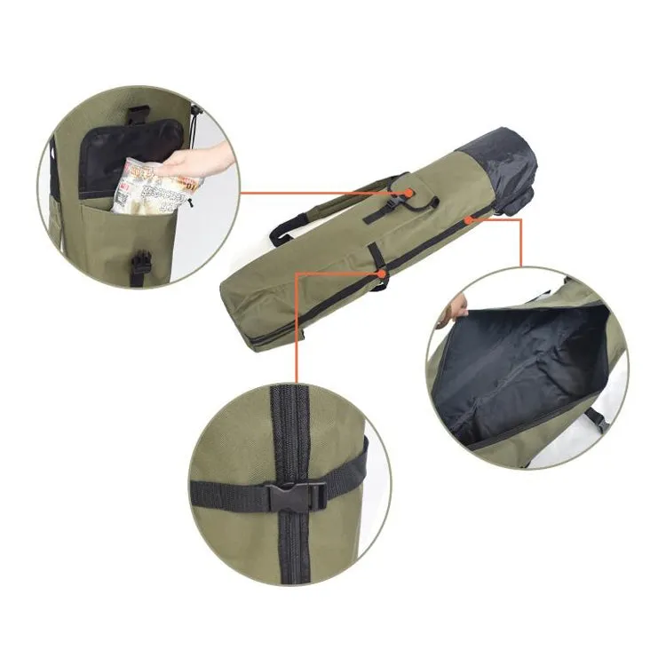 Multifunctional Fishing Rod Bag Fishing Tackle Bag Fishing Supplies,Size: 123x34cm(Brown)