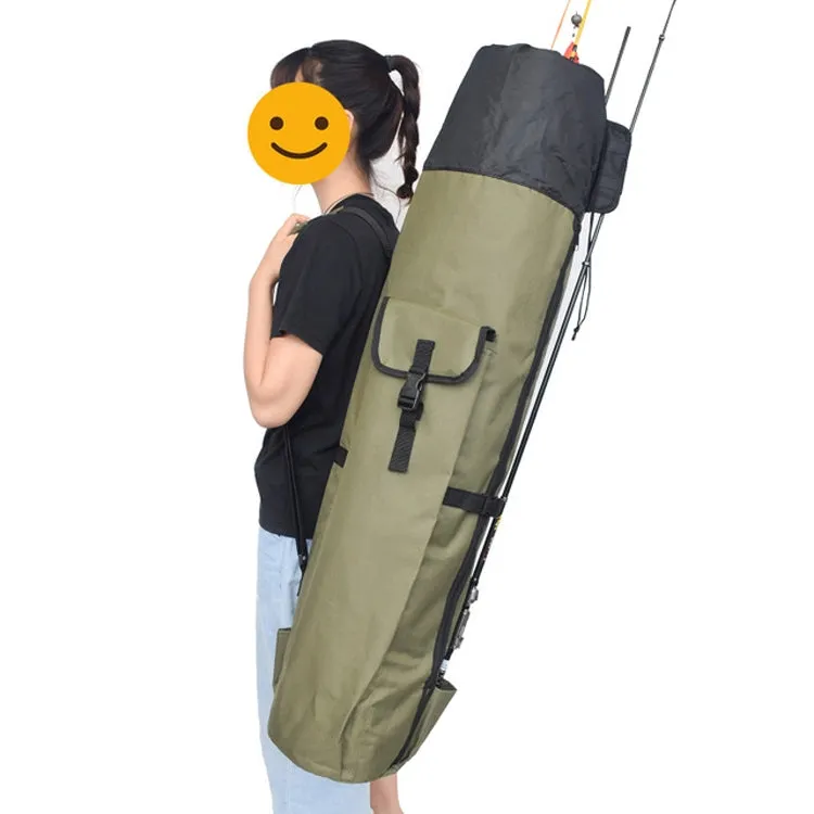 Multifunctional Fishing Rod Bag Fishing Tackle Bag Fishing Supplies,Size: 123x34cm(Brown)