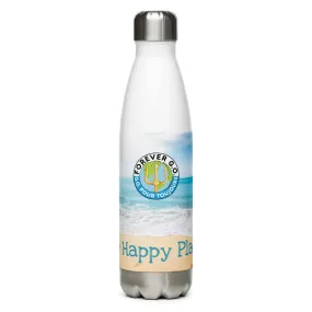 My Happy Place - The Beach and Forever G.O. Stainless Steel Water Bottle