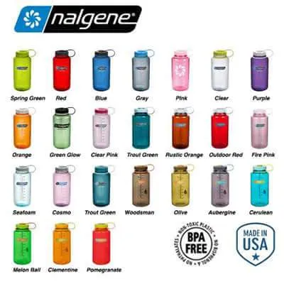 Nalgene 32oz BPA Free Wide Mouth Water Bottle (1,000ml)