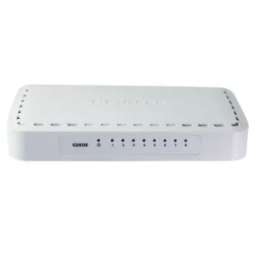 Netgear 8-Port Gigabit Desktop Switch RJ45 - White (GS608-400PES)