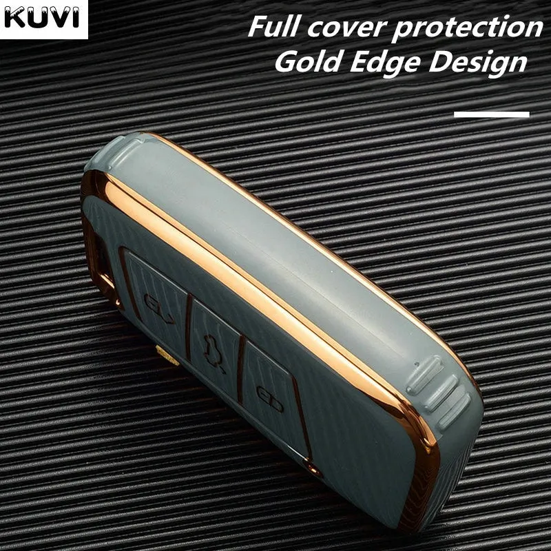 New TPU Car Key Case Cover Bag For  Passat B8 Magotan For Skoda Superb A7 Kodiaq Seat Shell Fob