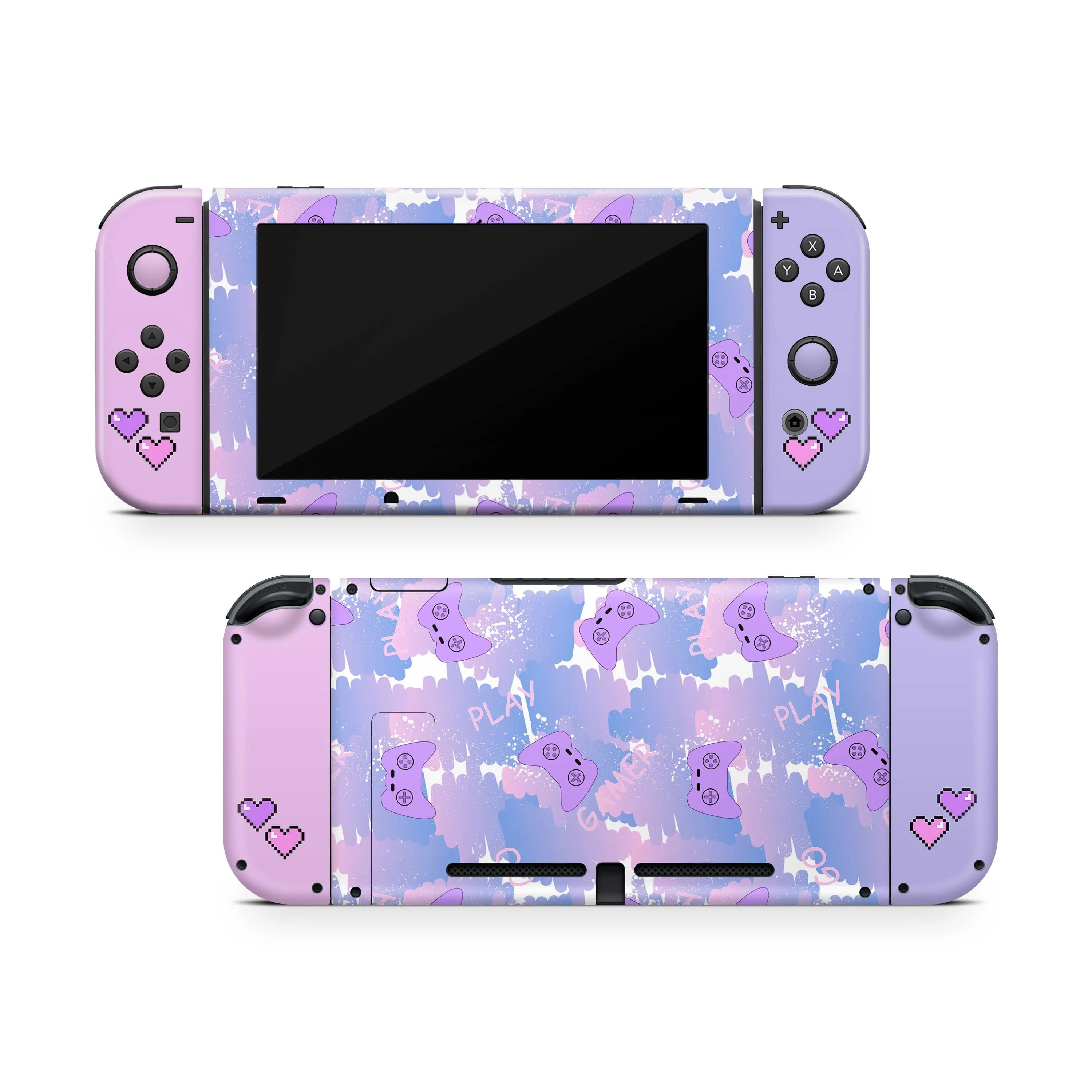 Nintendo Switch Skin Decals - Gaming Girl - Wrap Vinyl Sticker