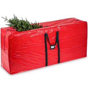 (Not Made In China) Christmas Tree Storage Bag For 9 Foot Artificial Xmas Holiday Tree, Durable Waterproof Material, Zippered Bag, Carry Handles. Protects Against Dust, Insects and Moisture