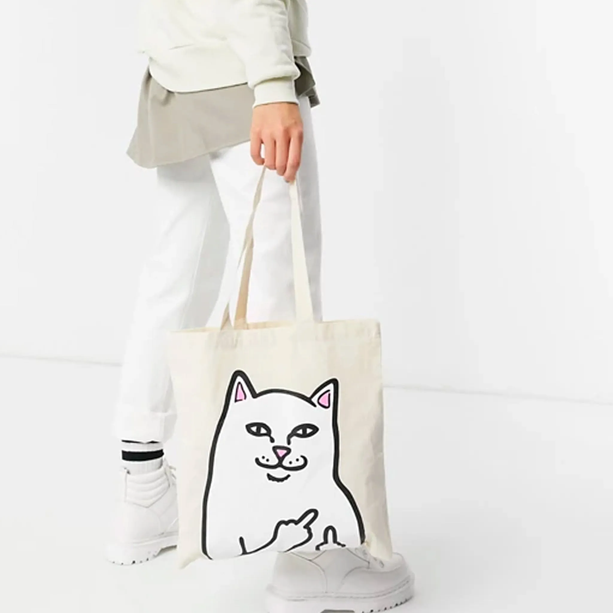 OG Lord Nermal Tote Bag (Natural Canvas)