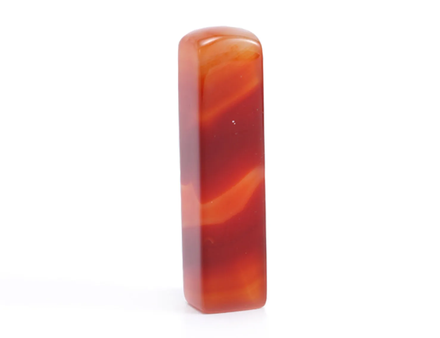 ORANGE RED MANAO - Chinese Oriental Manao Signature Seal Stone