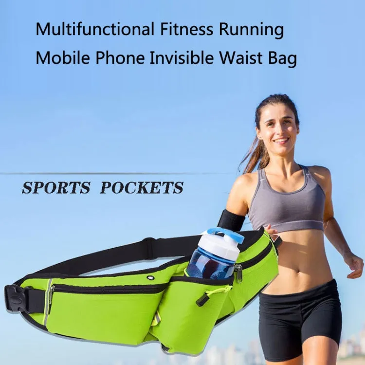 Outdoor Sports Water Bottle Waist Bag Multifunctional Fitness Running Mobile Phone Invisible Waist Bag(Violet)