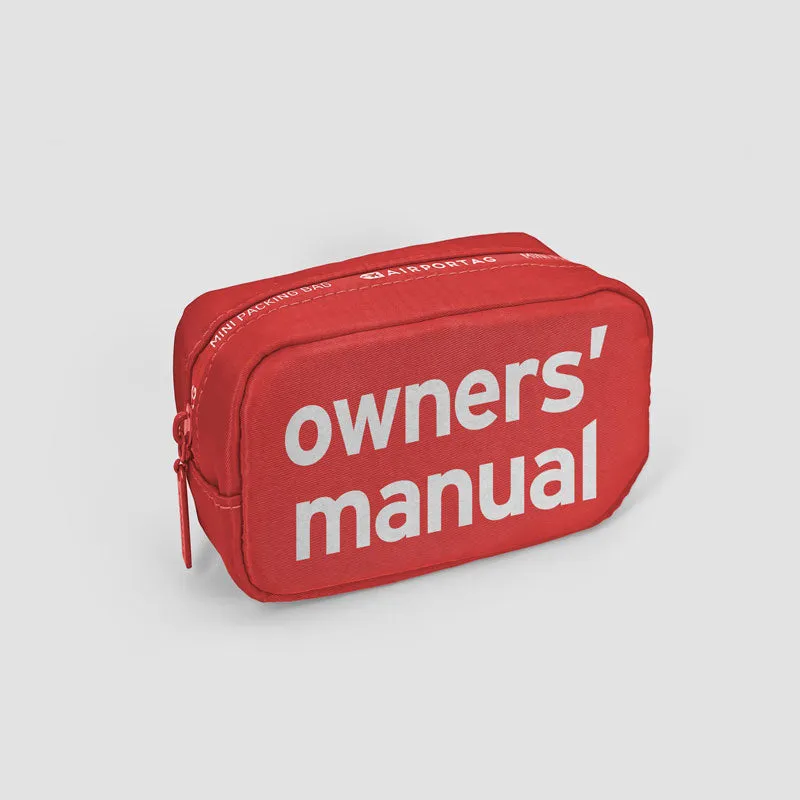 Owners' Manual - Mini Packing Bag