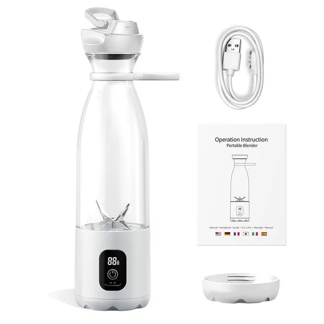 Pawaca Mini Portable Blender Fresh Juice Smoothie Blender Bottle Mixer Cup Rechargeable Electric Juicer Milkshake Smoothie Maker