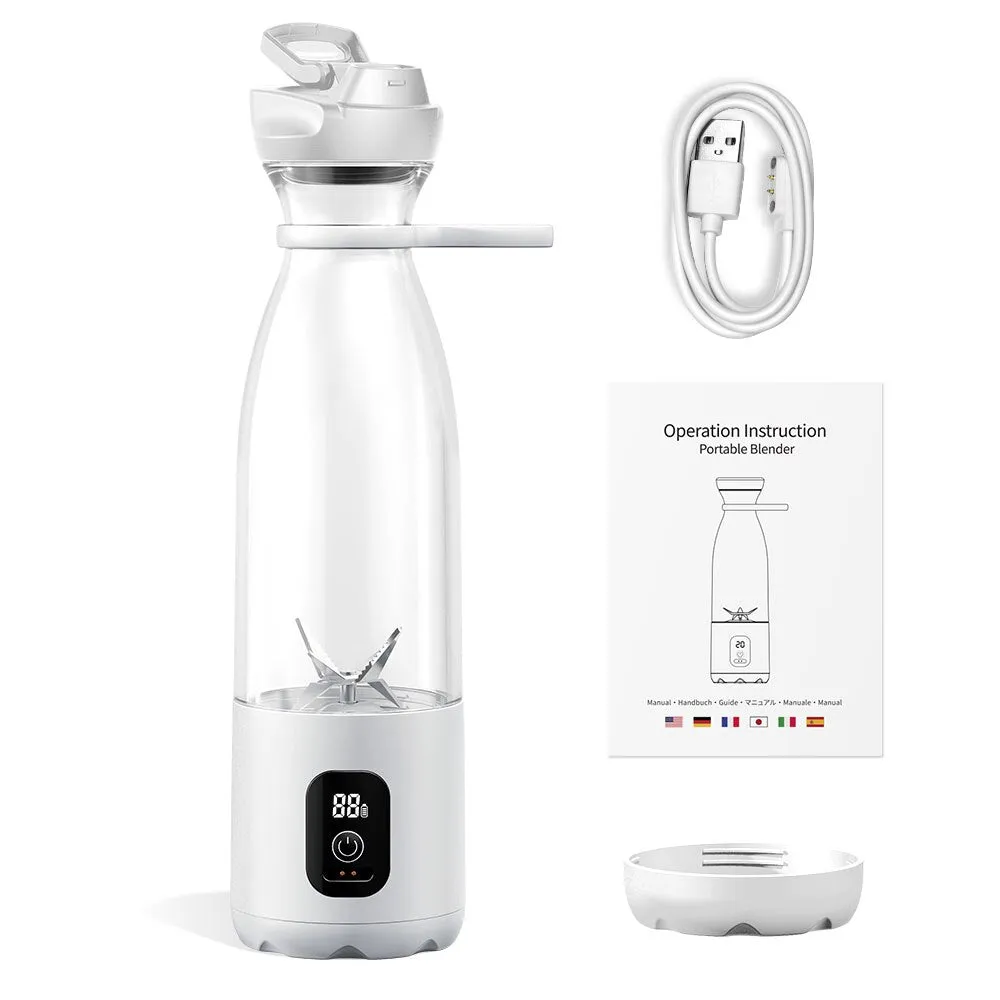 Pawaca Mini Portable Blender Fresh Juice Smoothie Blender Bottle Mixer Cup Rechargeable Electric Juicer Milkshake Smoothie Maker