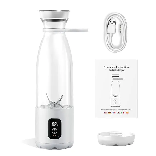 Pawaca Mini Portable Blender Fresh Juice Smoothie Blender Bottle Mixer Cup Rechargeable Electric Juicer Milkshake Smoothie Maker