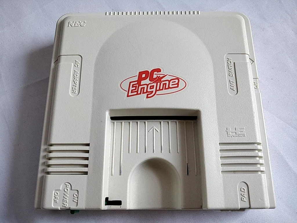 PC Engine Portable Monitor LCD and PC Engine white Console,Pad,Games set -c1104-