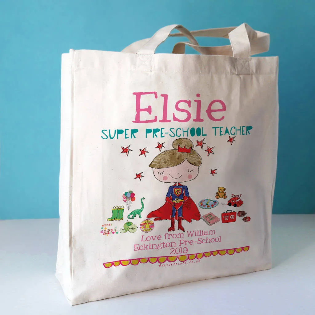 Personalised Pre School Teacher Bag