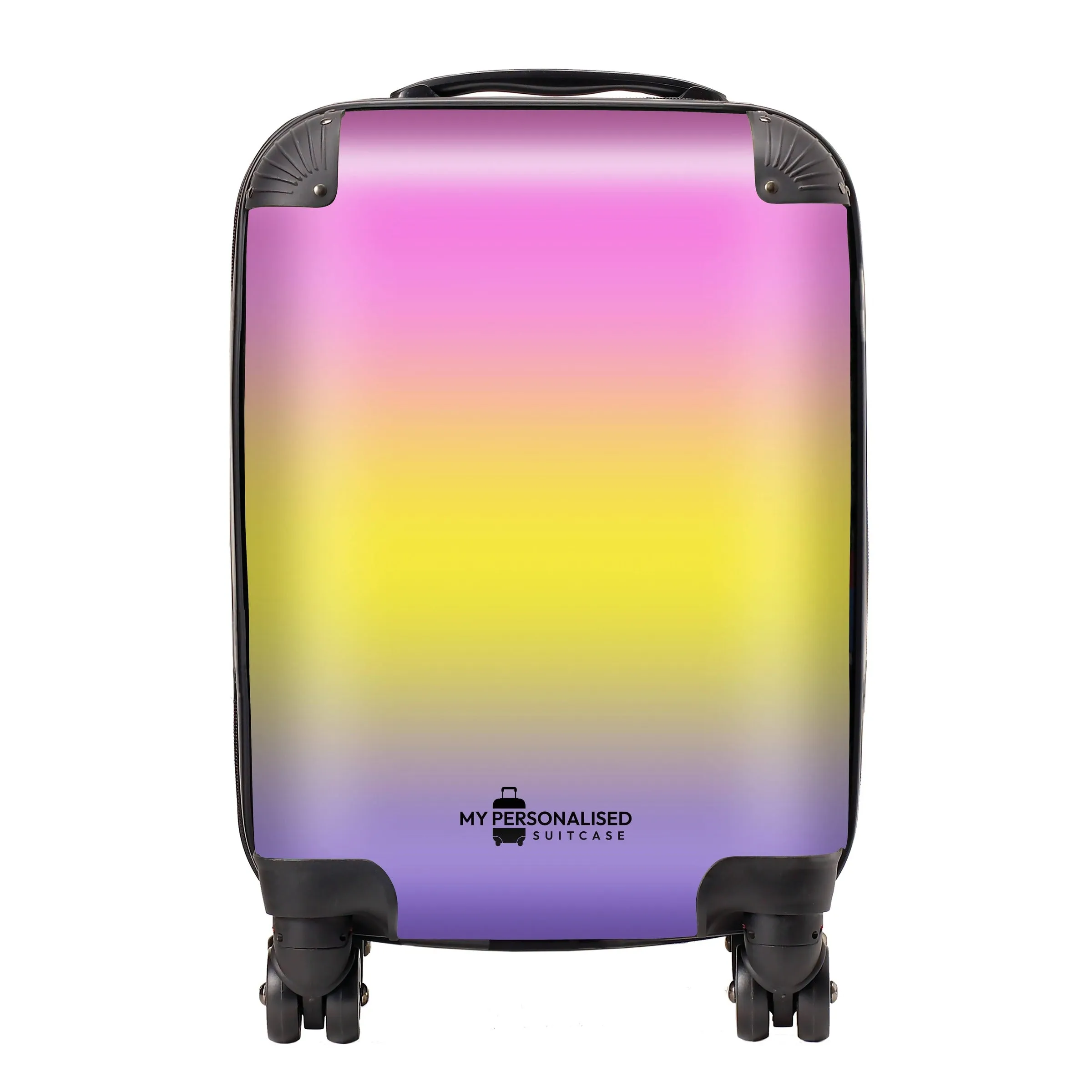 Personalised Purple, Yellow and Pink Ombre Gradient Suitcase