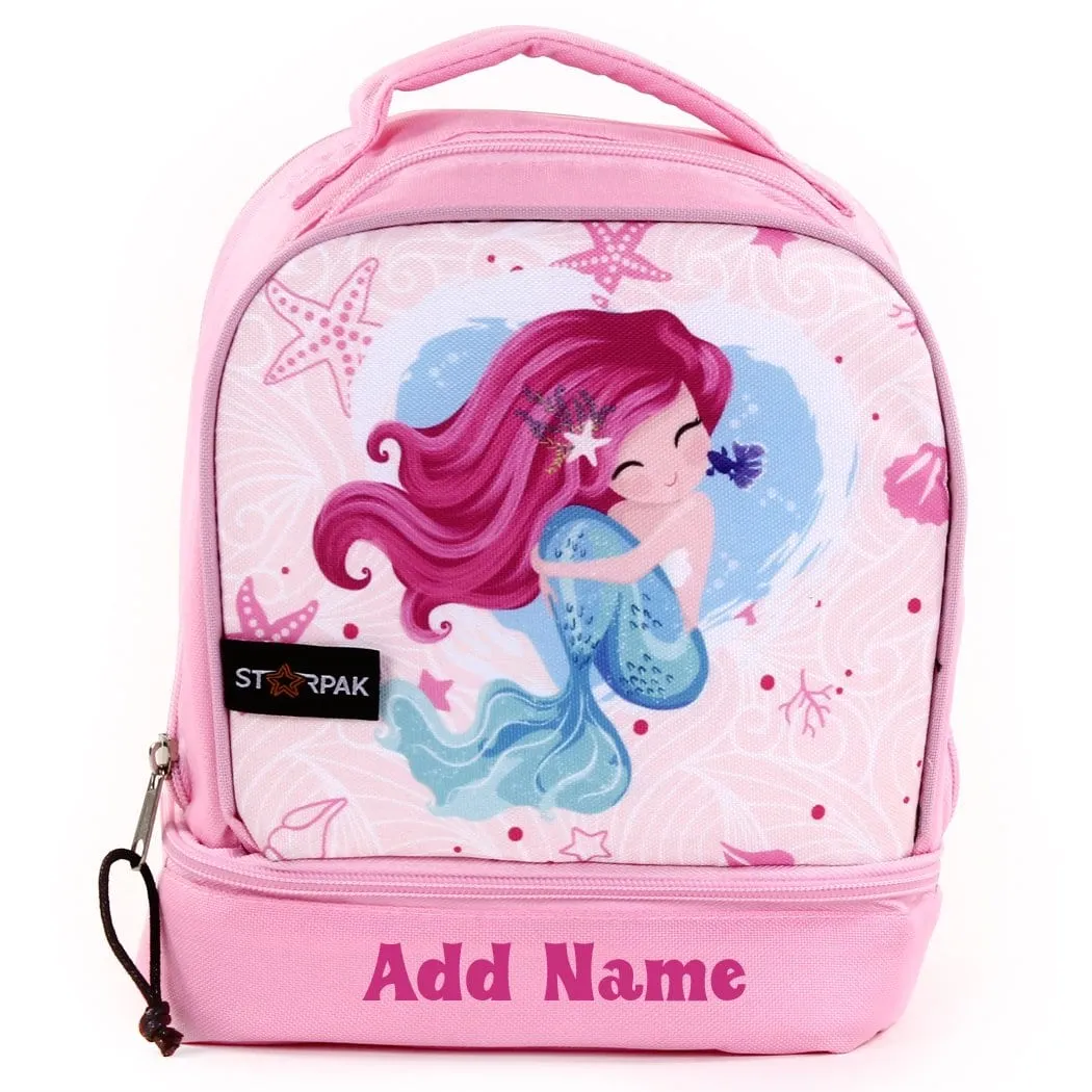 Personalized School Backpack or Lunch Bag - Mermaid