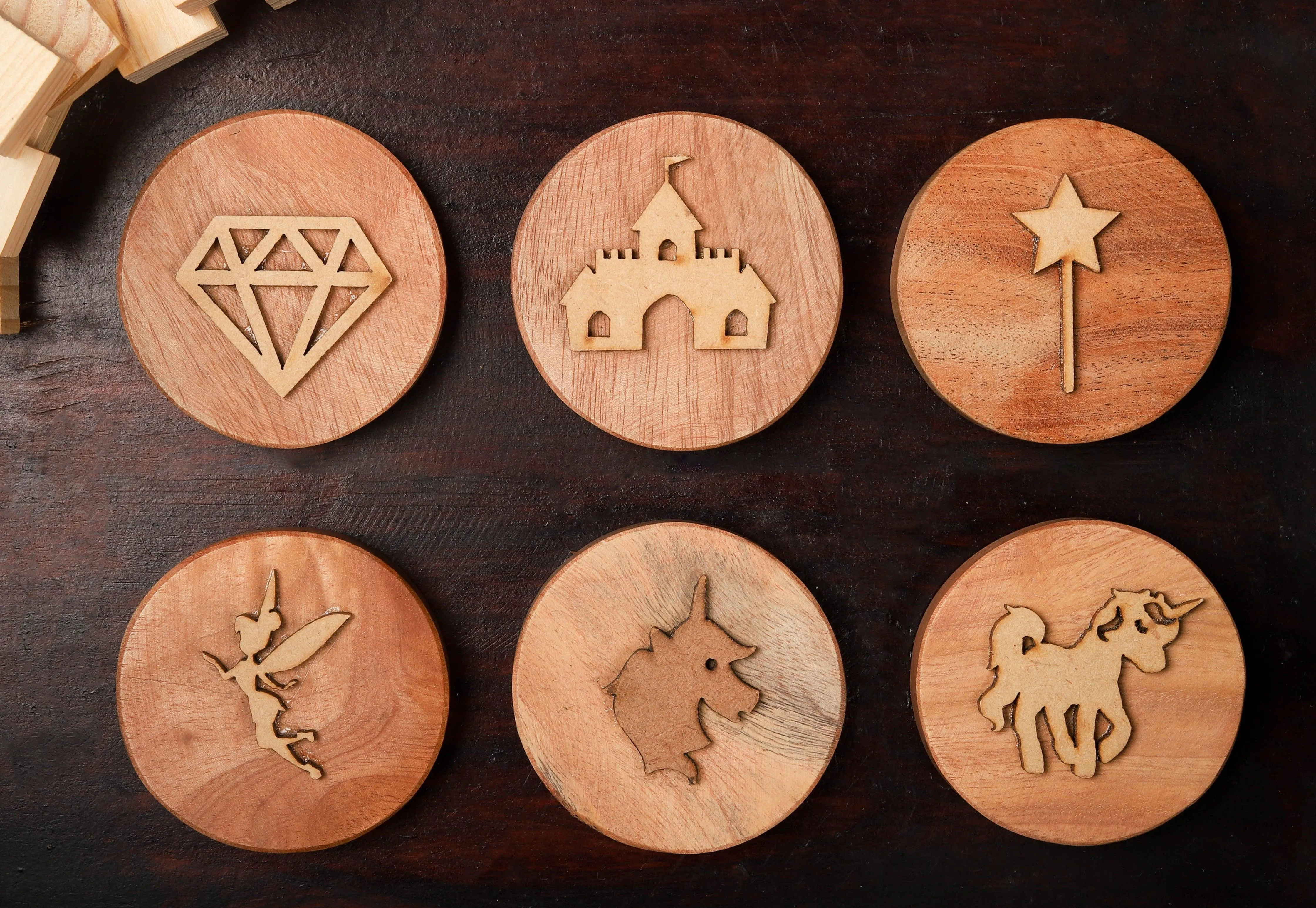 Play Dough Wooden Stamps | Magical Land