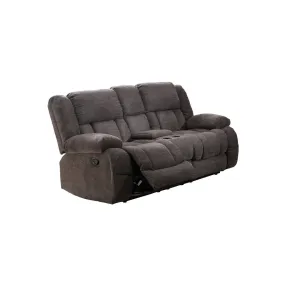 Presley Collection Grey Loveseat with Console