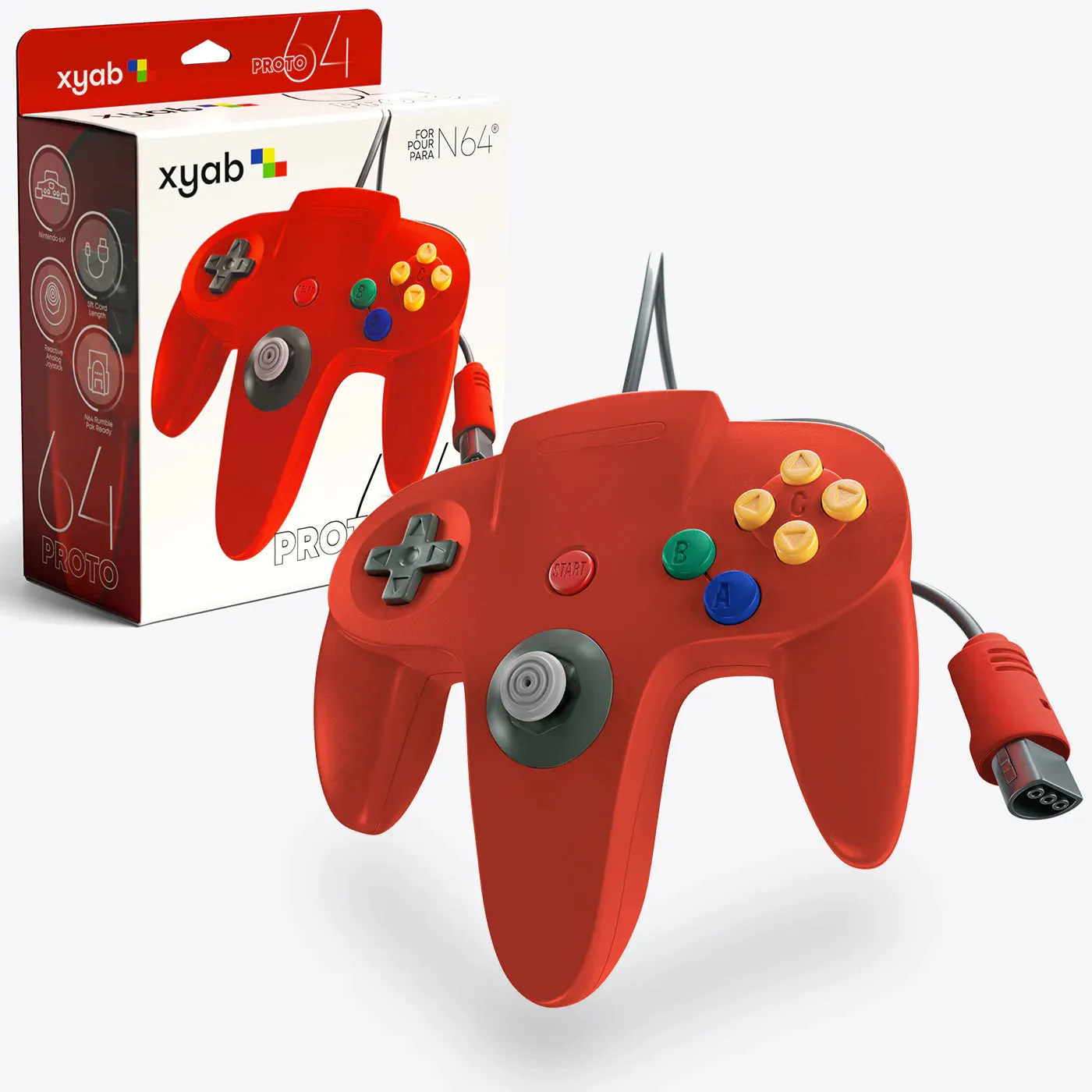 PROTO64 Wired Controller for N64 - XYAB