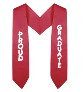 Red Imprinted Preschool / Kindergarten Graduation Stole