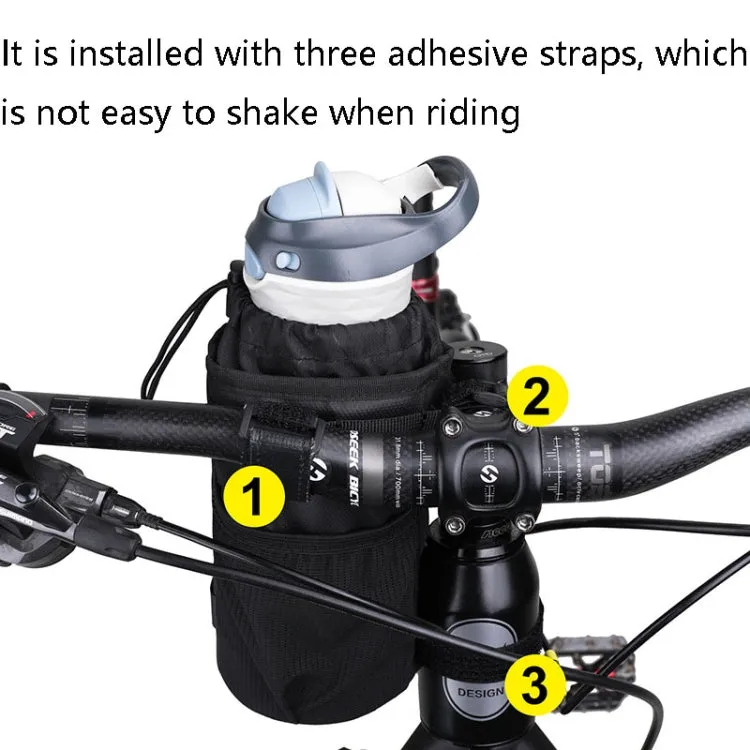 Rhinowalk RK9100B Riding Insulation Water Bottle Bag Portable Bicycle Kettle Tool Package(Black)