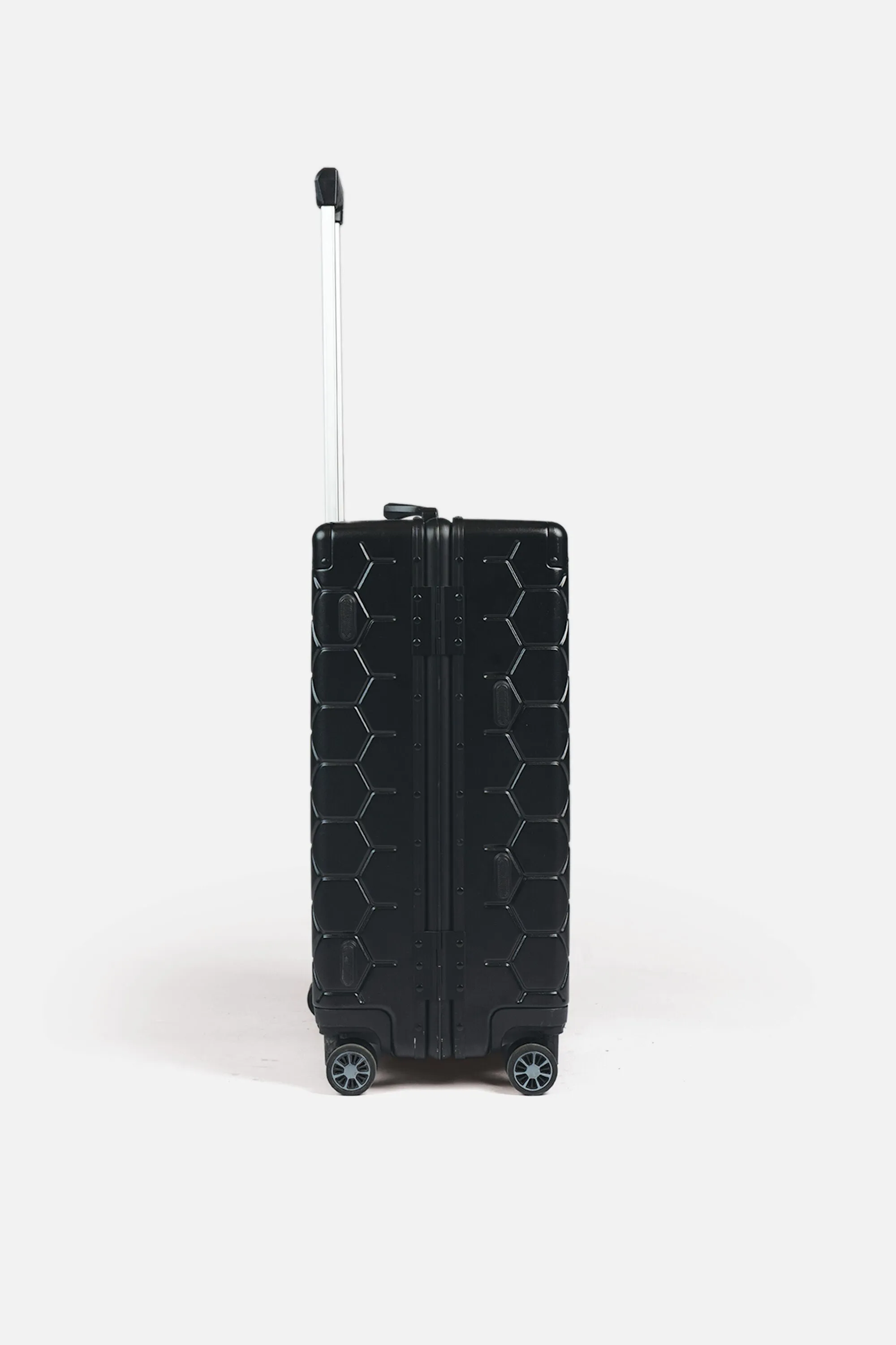 Romeo Embossed Hexagon Suitcase M Jet Black