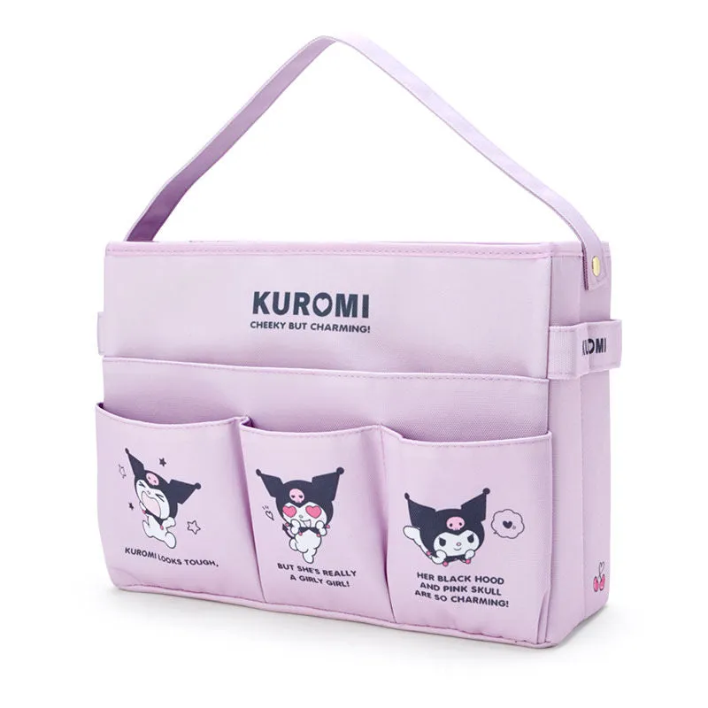 Sanrio Japan Desk Big Storage Tidy Bag - Purple Kuromi